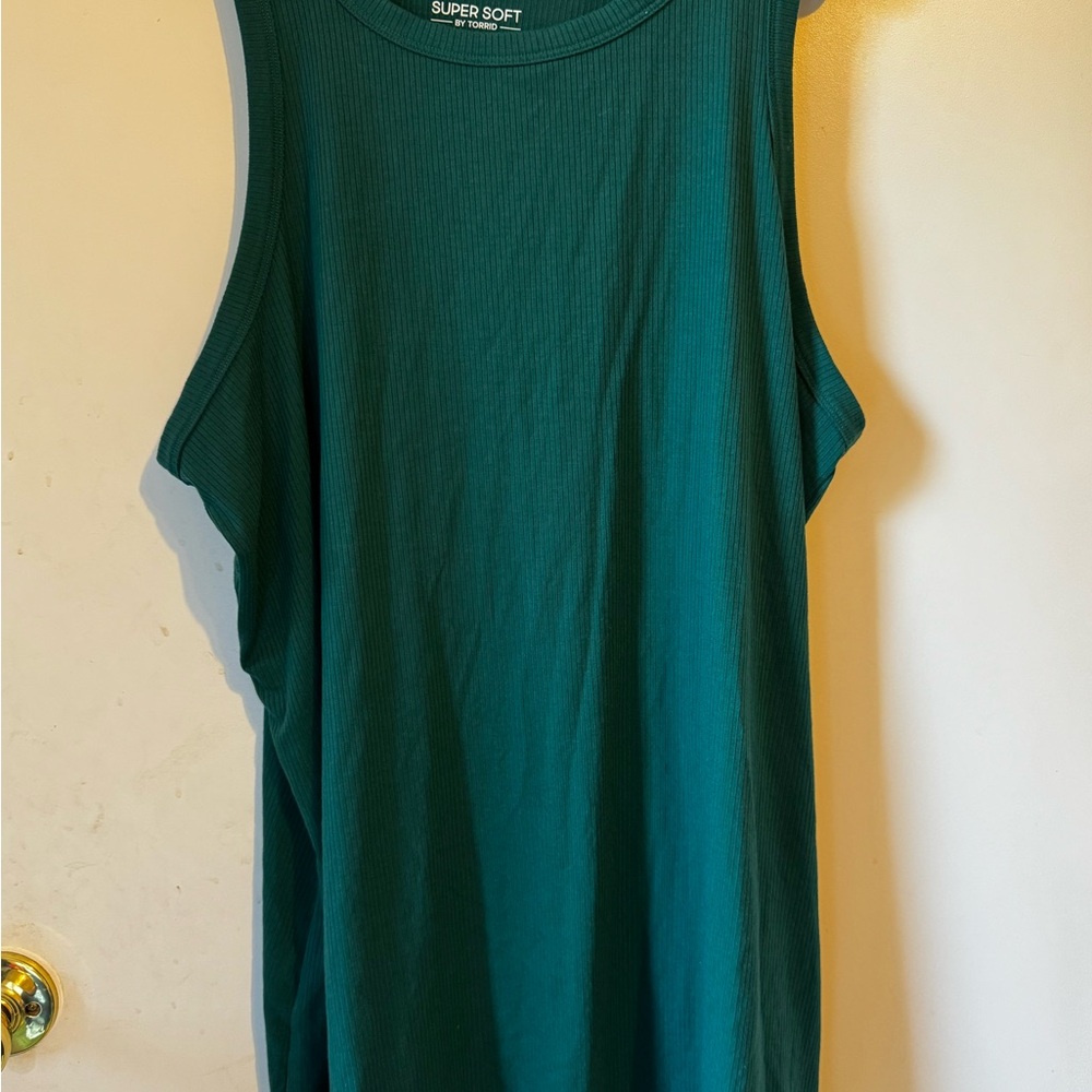Torrid Teal Rib Knit Top